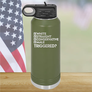 White Straight Conservative Male Triggered Tumbler - Stainless Steel - 2636 -