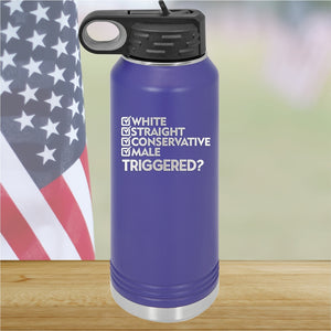 White Straight Conservative Male Triggered Tumbler - Stainless Steel - 2636 -