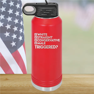 White Straight Conservative Male Triggered Tumbler - Stainless Steel - 2636 -