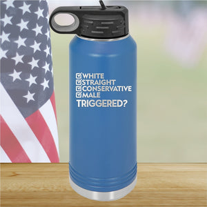 White Straight Conservative Male Triggered Tumbler - Stainless Steel - 2636 -