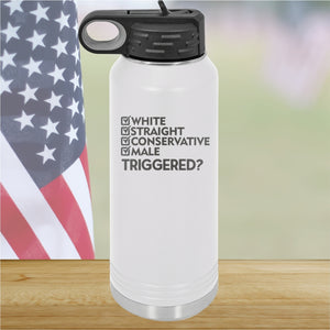 White Straight Conservative Male Triggered Tumbler - Stainless Steel - 2636 -