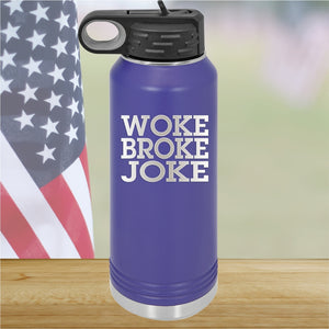 Woke Broke Joke Tumbler - Stainless Steel - 2638 -