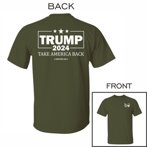 Trump Take America Back 2024 1 T-Shirt for Republicans - 2644 -