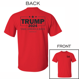 Trump Take America Back 2024 1 T-Shirt for Republicans - 2644 -