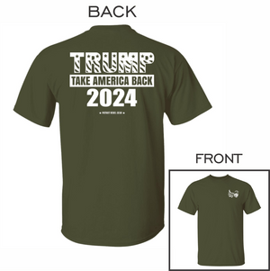 Trump Take America Back 2024 2 T-Shirt for Republicans - 2645 -