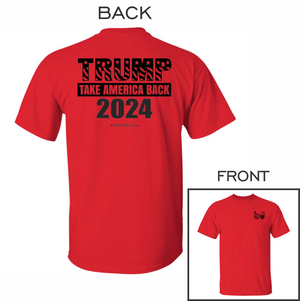 Trump Take America Back 2024 2 T-Shirt for Republicans - 2645 -