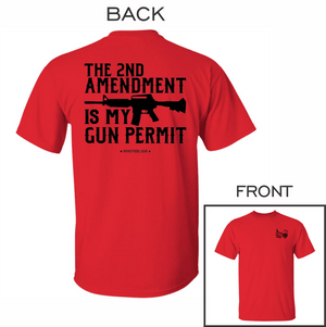 The Second Amendment is My Gun Permit T-Shirt for Republicans - 2670 -