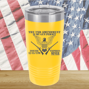 The Second Amendment is My Gun Permit 2 Tumbler - Stainless Steel - 2671 -