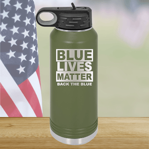 Blue Lives Matter Back the Blue Tumbler - Stainless Steel - 2674 -