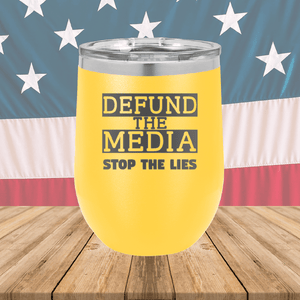 Defund the Media Stop the Lies Tumbler - Stainless Steel - 2677 -