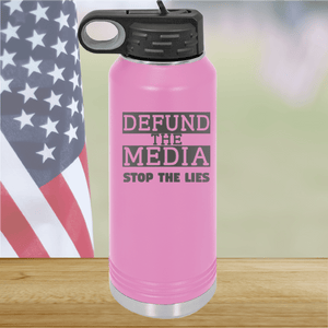 Defund the Media Stop the Lies Tumbler - Stainless Steel - 2677 -