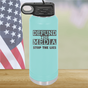 Defund the Media Stop the Lies Tumbler - Stainless Steel - 2677 -