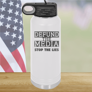 Defund the Media Stop the Lies Tumbler - Stainless Steel - 2677 -