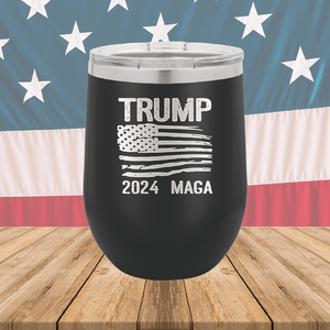 Trump 2024 MAGA Flag Tumbler - Stainless Steel - 2686 -