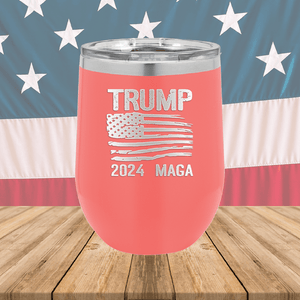 Trump 2024 MAGA Flag Tumbler - Stainless Steel - 2686 -