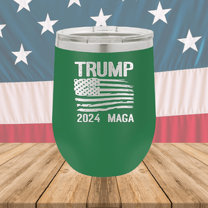 Trump 2024 MAGA Flag Tumbler - Stainless Steel - 2686 -