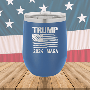 Trump 2024 MAGA Flag Tumbler - Stainless Steel - 2686 -