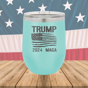 Trump 2024 MAGA Flag Tumbler - Stainless Steel - 2686 -