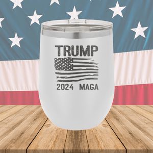 Trump 2024 MAGA Flag Tumbler - Stainless Steel - 2686 -