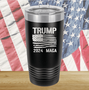 Trump 2024 MAGA Flag Tumbler - Stainless Steel - 2686 -