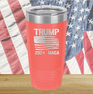 Trump 2024 MAGA Flag Tumbler - Stainless Steel - 2686 -