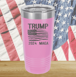 Trump 2024 MAGA Flag Tumbler - Stainless Steel - 2686 -