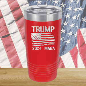 Trump 2024 MAGA Flag Tumbler - Stainless Steel - 2686 -