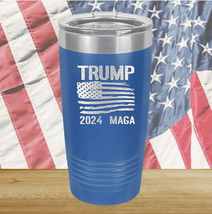 Trump 2024 MAGA Flag Tumbler - Stainless Steel - 2686 -