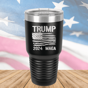 Trump 2024 MAGA Flag Tumbler - Stainless Steel - 2686 -