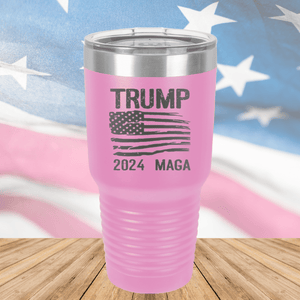 Trump 2024 MAGA Flag Tumbler - Stainless Steel - 2686 -