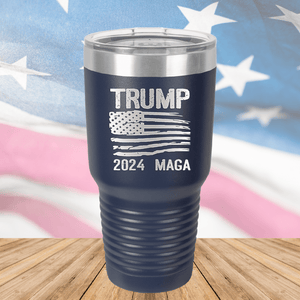 Trump 2024 MAGA Flag Tumbler - Stainless Steel - 2686 -