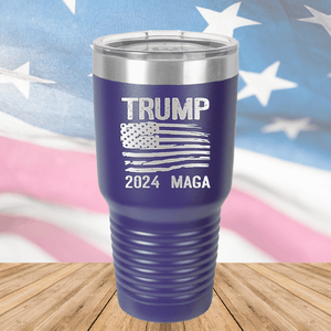 Trump 2024 MAGA Flag Tumbler - Stainless Steel - 2686 -