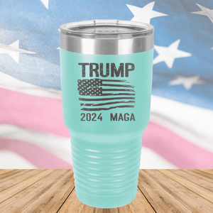 Trump 2024 MAGA Flag Tumbler - Stainless Steel - 2686 -