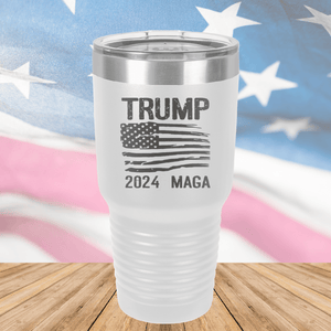 Trump 2024 MAGA Flag Tumbler - Stainless Steel - 2686 -