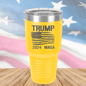 Trump 2024 MAGA Flag Tumbler - Stainless Steel - 2686 -