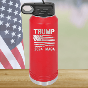 Trump 2024 MAGA Flag Tumbler - Stainless Steel - 2686 -