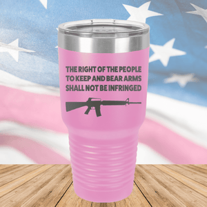 The Right of the People to Keep and Bear Arms Shall Not Be Infringed Tumbler - Stainless Steel - 2719 -