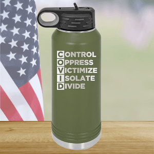 COVID Control Oppress Victimize Isolate Divide Tumbler - Stainless Steel - 2761 -