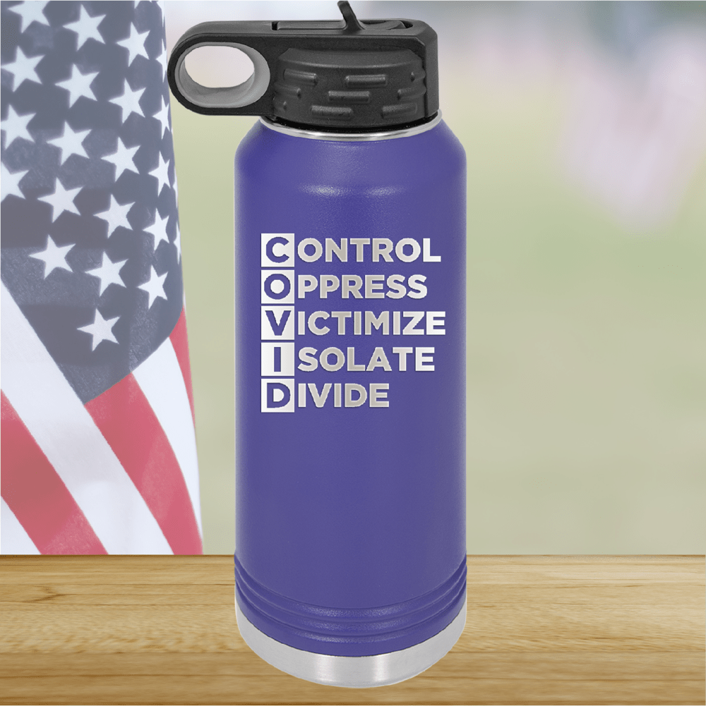 COVID Control Oppress Victimize Isolate Divide Tumbler - Stainless Steel - 2761 -
