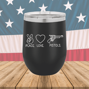 Peace Love Pistols 1 Tumbler - Stainless Steel - 2770 -