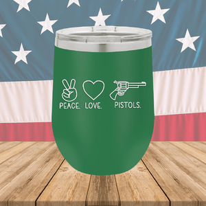 Peace Love Pistols 1 Tumbler - Stainless Steel - 2770 -