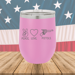 Peace Love Pistols 1 Tumbler - Stainless Steel - 2770 -