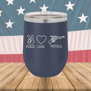 Peace Love Pistols 1 Tumbler - Stainless Steel - 2770 -