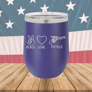 Peace Love Pistols 1 Tumbler - Stainless Steel - 2770 -