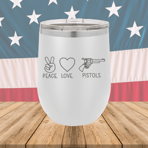 Peace Love Pistols 1 Tumbler - Stainless Steel - 2770 -