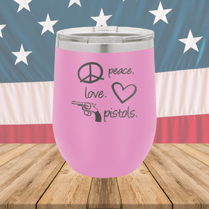 Peace Love Pistols 2 Tumbler - Stainless Steel - 2771 -