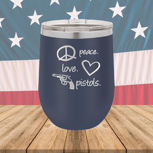 Peace Love Pistols 2 Tumbler - Stainless Steel - 2771 -