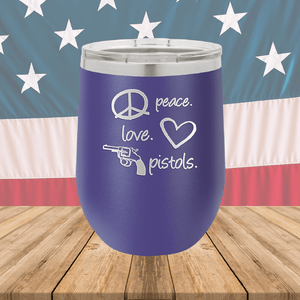 Peace Love Pistols 2 Tumbler - Stainless Steel - 2771 -