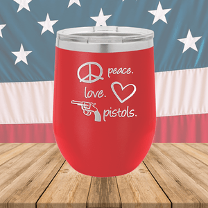 Peace Love Pistols 2 Tumbler - Stainless Steel - 2771 -