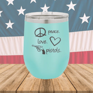 Peace Love Pistols 2 Tumbler - Stainless Steel - 2771 -